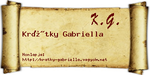 Krátky Gabriella névjegykártya